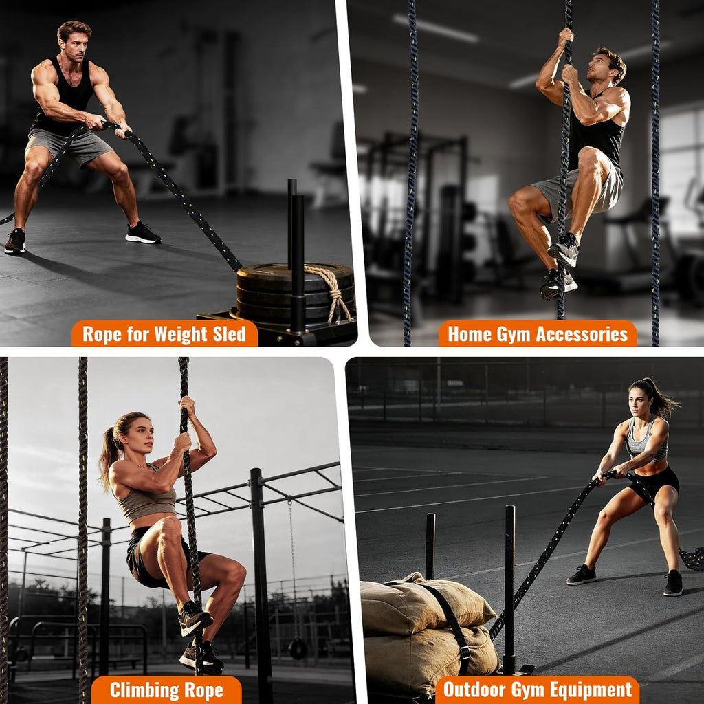 Weight Sled Rope Workout Sled Pulling Ropes, Sleds Push Gym Equipment Weight Sleds Pull Rope for Training Tire Pulling Workout Fitness Resistance Football Exercise Equipment for Men Women