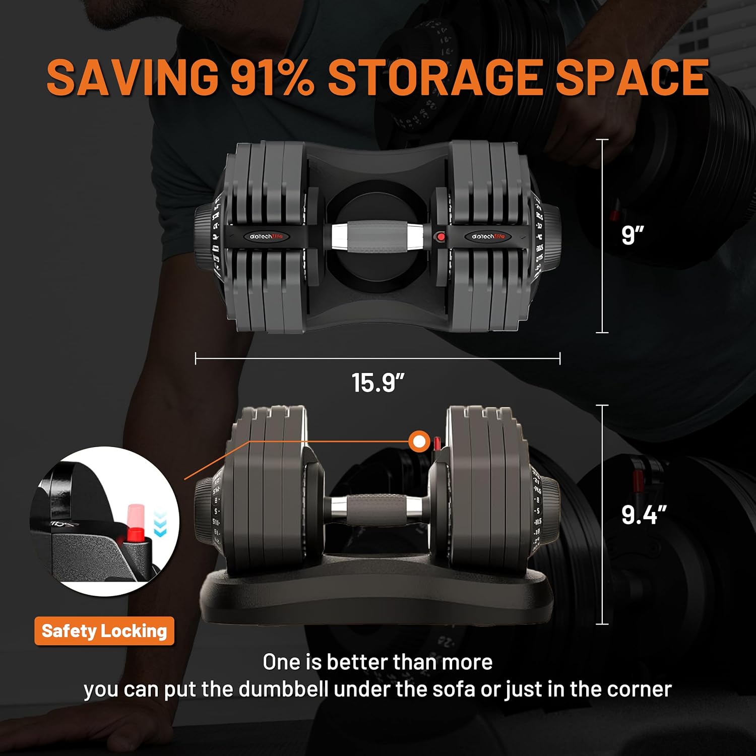 ATIVAFIT Adjustable Dumbbells Set of 2, 5–88LB Quick Adjust Free Weights with Double Safety Lock & Anti-Slip Steel Handle, Space Saving Home Gym Equipment for Full Body Strength Training