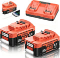 8.0Ah 2026 New Upgraded Replacement for Dewalt 20V Max Battery, 65W PD Type-C Bidirectional Charging LCD Display LED Light, Compatible with 20 Volt DCB203 DCB204 DCB205 DCB206 Cordless Power Tools