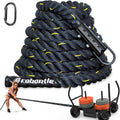 Weight Sled Pulling Rope 15FT/20FT/30FT/40FT, Trainer Physical Training Strength Rope for Workout Sled,Tire Pulling Workout, Fitness Resistance,Football Exercise Equipment for Men and Women