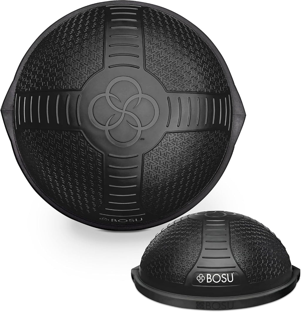 BOSU Nexgen Balance Trainer, Half-Ball Training Equipment, 65 cm Diameter, 300 lb Capacity - Burst-Resistant Stability Exercise Tool w/Non-Slip Base, Includes Hand Pump, Commercial-Grade