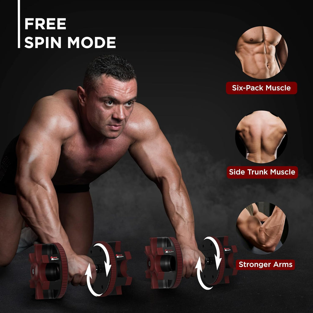 Fitness Reality Adjustable Dumbbells 10-45 Pounds, 3 lbs increments, OPTIONS: Single/Pair/Adjustable Weight Kettlebell