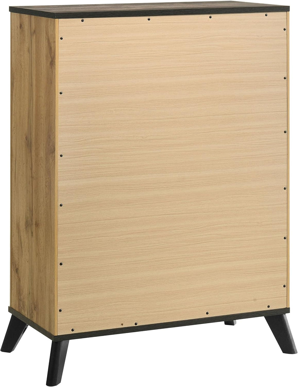 Coaster Home Furnishings Kaywood Mid-Century Modern 5-Piece Bedroom Set Full Size Panel Bed Frame 52-inch Headboard Weathered Brown and Natural Pine 225001F-S5