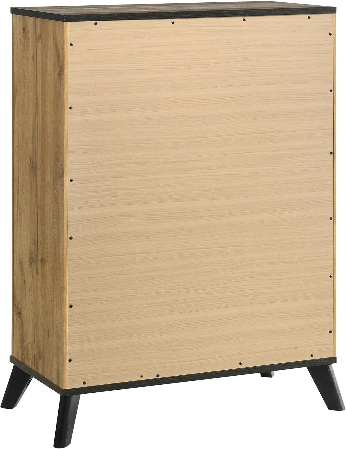 Coaster Home Furnishings Kaywood Mid-Century Modern 5-Piece Bedroom Set Full Size Panel Bed Frame 52-inch Headboard Weathered Brown and Natural Pine 225001F-S5