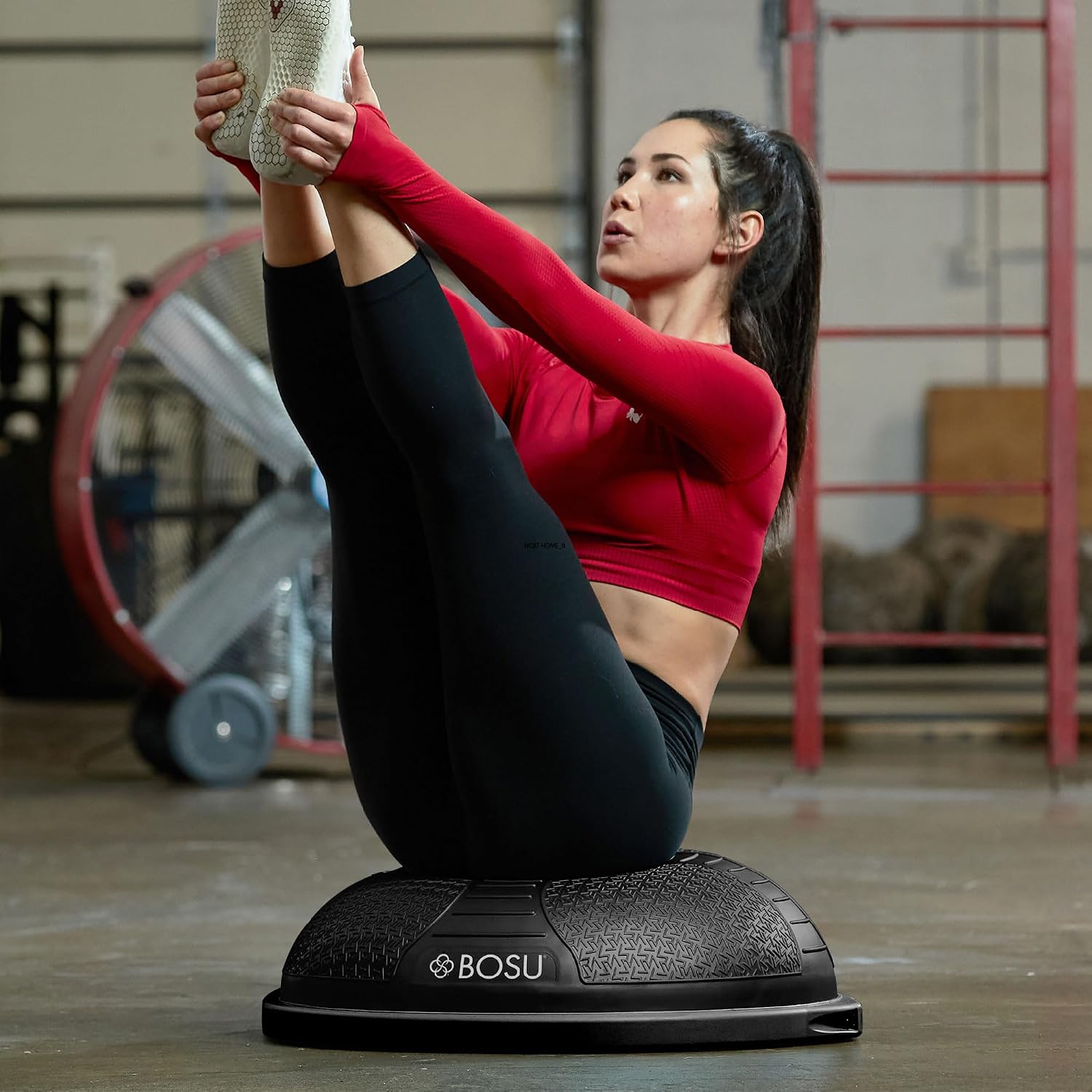 BOSU Nexgen Balance Trainer, Half-Ball Training Equipment, 65 cm Diameter, 300 lb Capacity - Burst-Resistant Stability Exercise Tool w/Non-Slip Base, Includes Hand Pump, Commercial-Grade