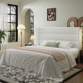 SHA CERLIN Queen Size Velvet Bed Frame with Wingback Headboard/Upholstered Platform Bed with Wooden Slats/Mattress Foundation/No Box Spring Needed/Easy Assembly/White
