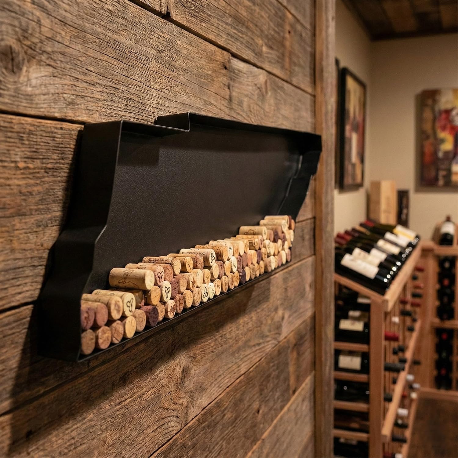 NEONSIGN Tennessee State Map Wine Cork Holder Metal Tennessee Decor Sign Wine Bar Pub Home Decoration (Black, 18 inch)