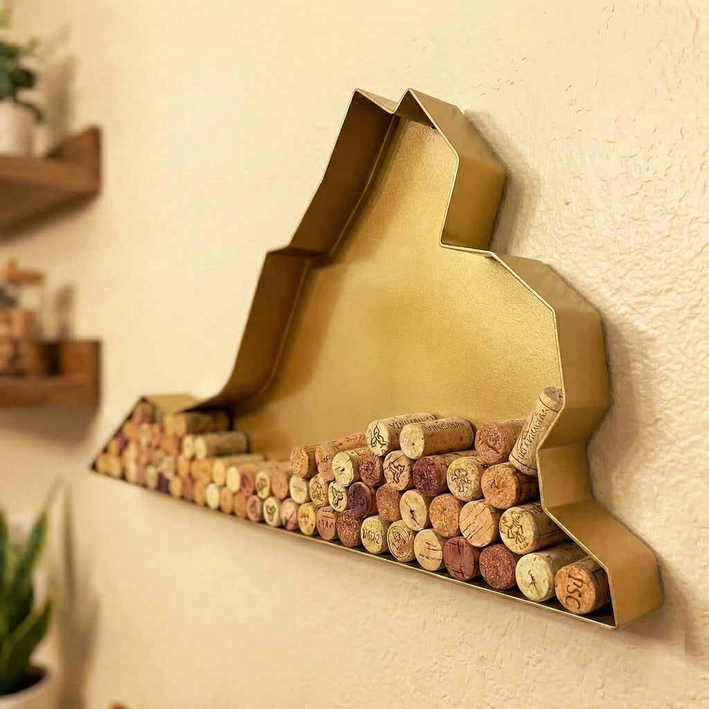 NEONSİGN Virginia State Map Wine Cork Holder Metal Virginia Decor Sign Wine Bar Pub Home Decoration (Gold, 36 inch)