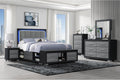 5PC Black Grey King Bedroom Set