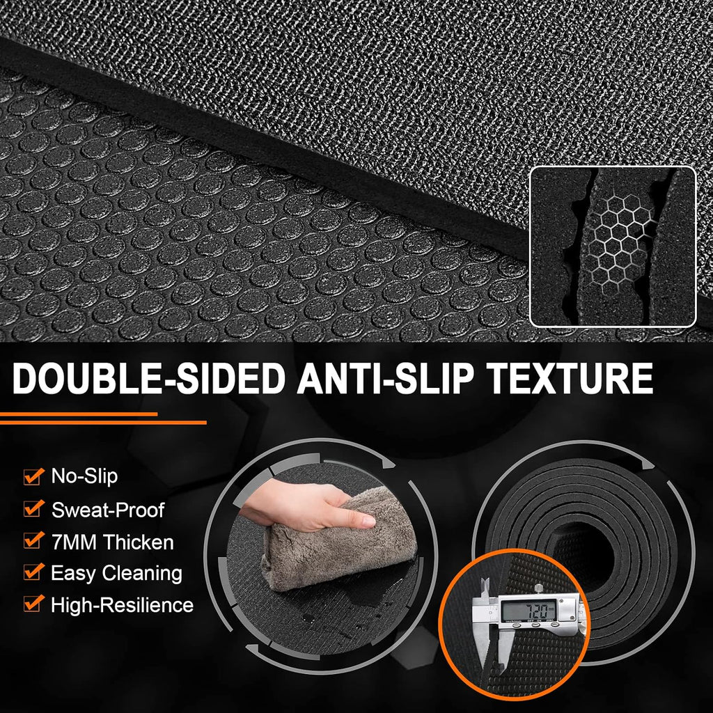 Large Exercise Mat 8'x5'|12'x6'|6'x4'|6'x2' Workout Mat for Home Gym Mats Exercise Heavy Duty Gym Flooring Fitness Mat Large Yoga Mat Cardio Mat for Weightlifting, Jump Rope, MMA, Shoe-Friendly