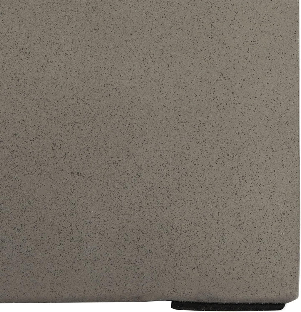 SAFAVIEH Outdoor Collection Mazza Modern Dark Grey Concrete Accent Table (Fully Assembled)