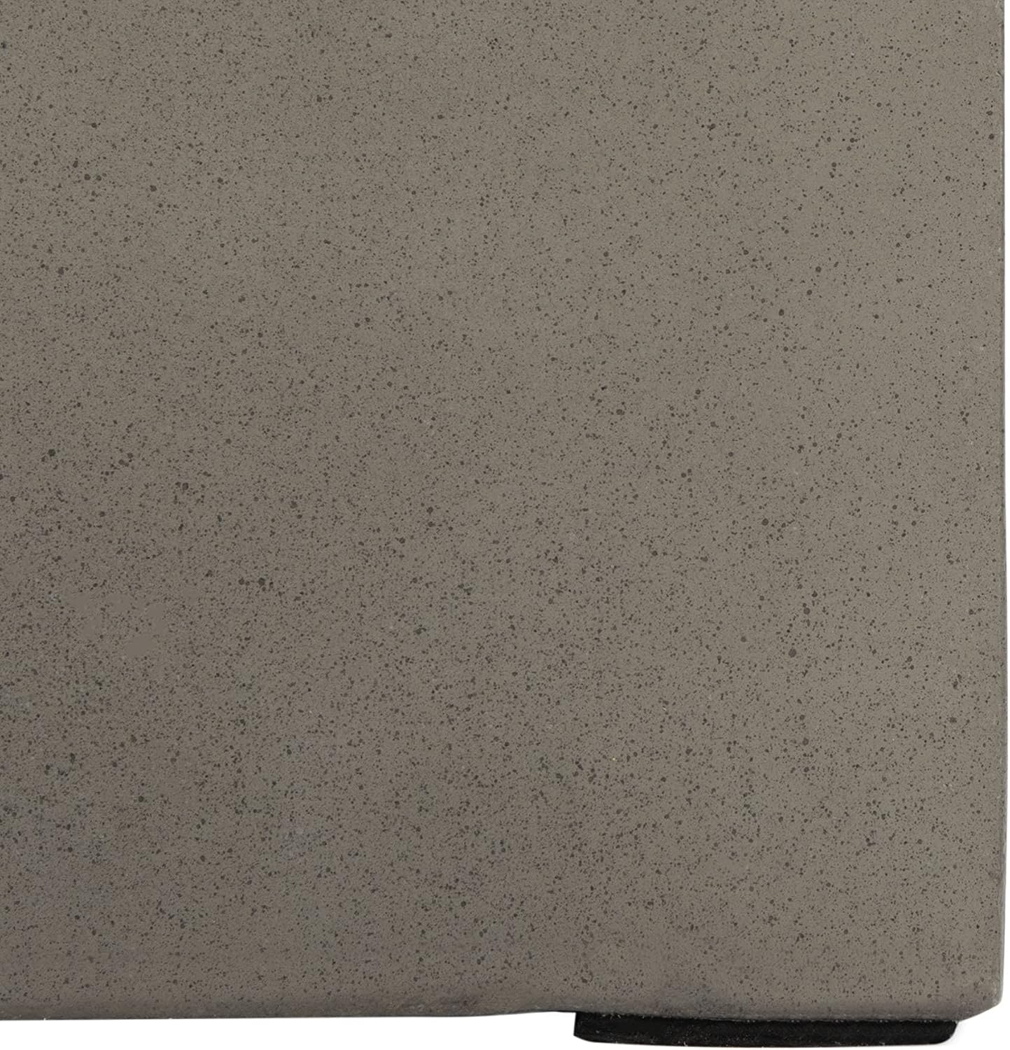 SAFAVIEH Outdoor Collection Mazza Modern Dark Grey Concrete Accent Table (Fully Assembled)