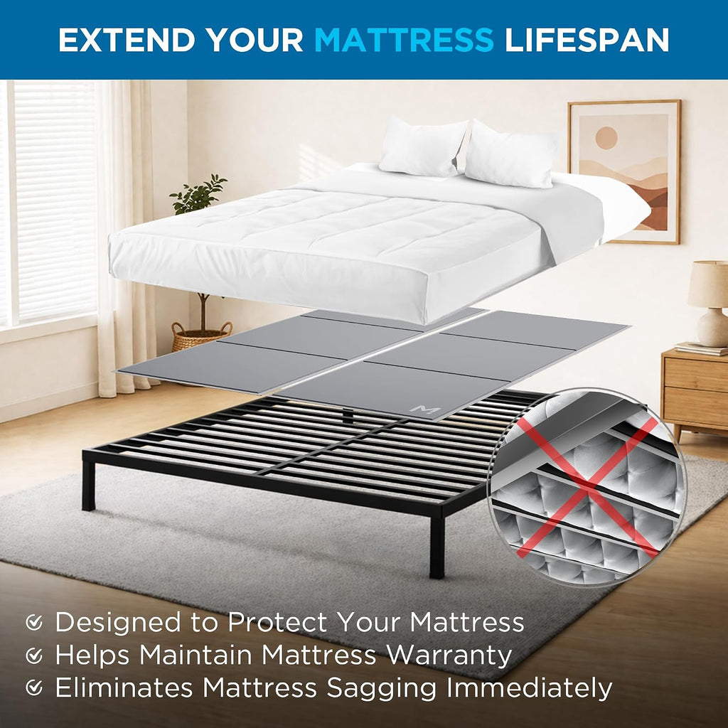 Meliusly Original Bunkie Board Full Size (54x75) - Non-Slip Breathable Bed Support Board for Slatted Bed Frame, Anti-Sag Under Bed Support, Noise Minimizing Moisture Resistant Bed Board