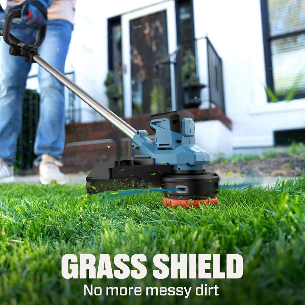 SENIX 20V 15' Weed Wacker, String Trimmer w/5.0Ah Battery & 2A Charger, Variable Speed, Brushless Motor, Lightweight 6.6lbs (GTX2-M3)