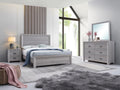Drift Wood Grey Finish 4pc Full Size Panel Robust Frame Bed Set Wooden Bedroom Furniture Contemporary