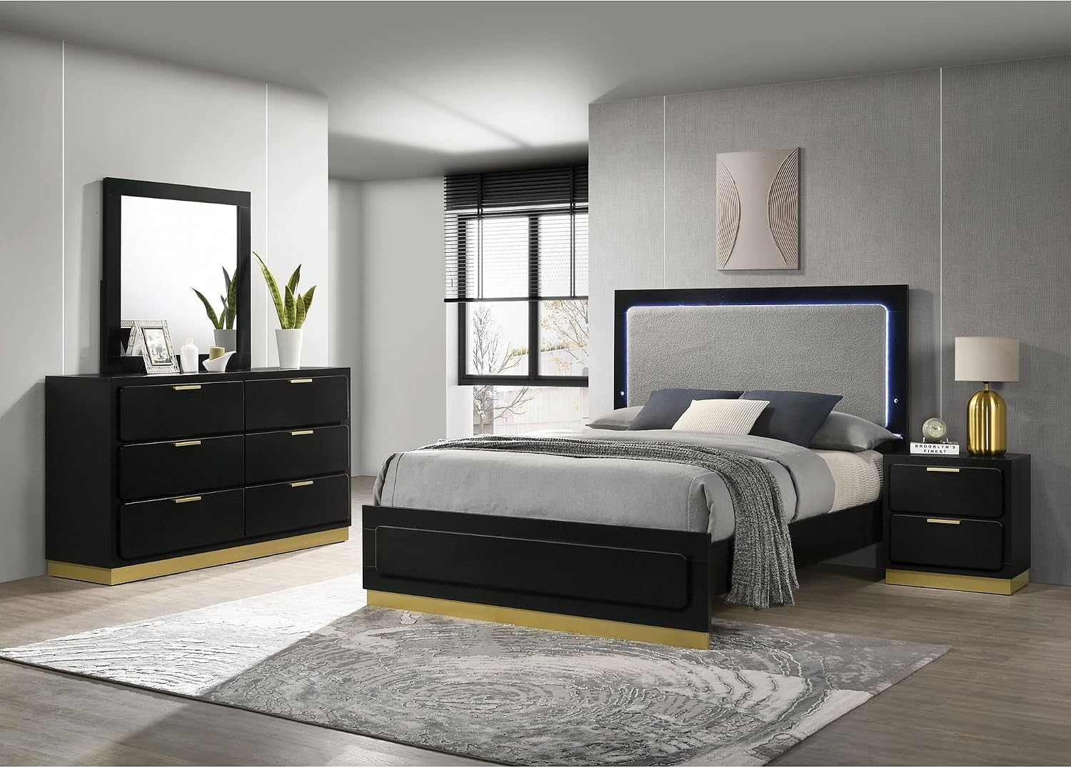 Black 4 King Bedroom Set