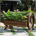 Potting Bench Table,Garden Potting Table, Outdoor Garden Potting Table Potting Garden Car Double-Deck Garden Work Bench Multifunction Storage Flower Plant DIY Workstation for Patio Backyard and Porch