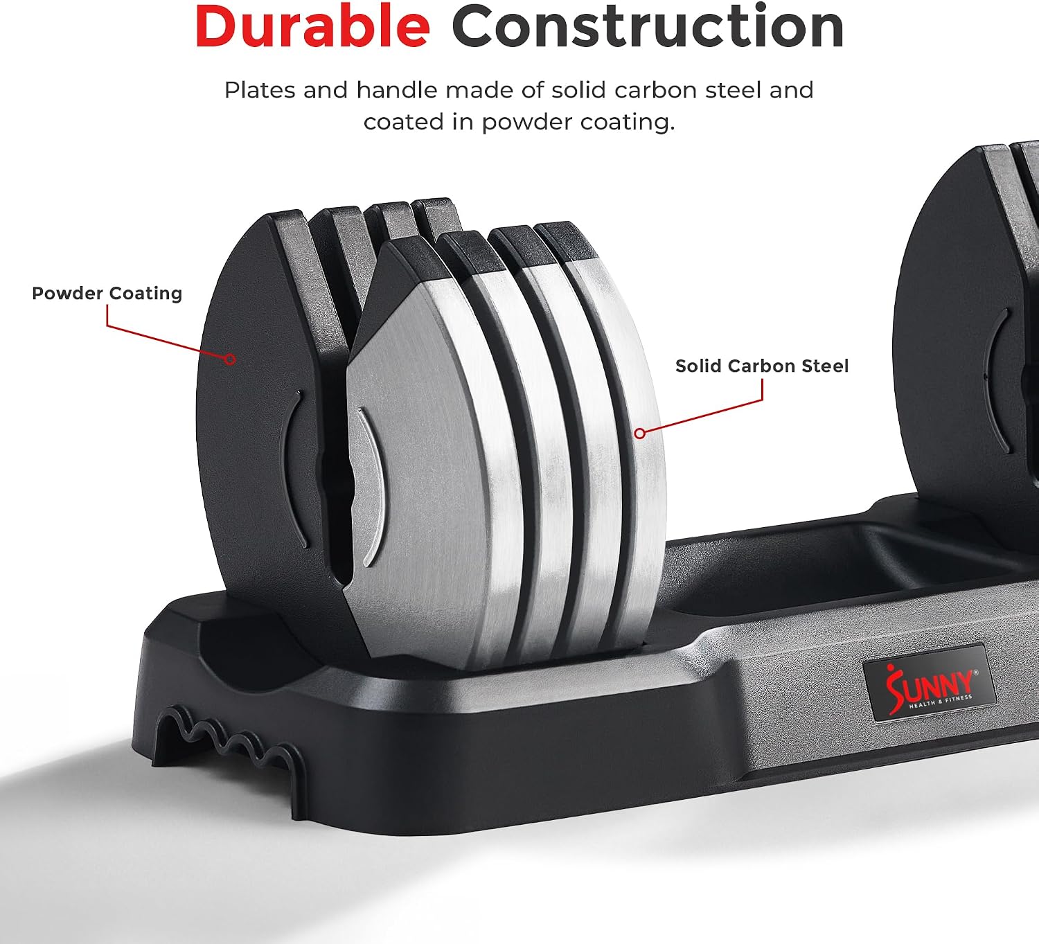 Sunny Health & Fitness Elite Adjustable Dumbbell