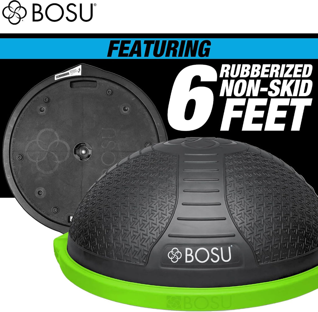 BOSU Nexgen Balance Trainer, Half-Ball Training Equipment, 65 cm Diameter, 300 lb Capacity - Burst-Resistant Stability Exercise Tool w/Non-Slip Base, Includes Hand Pump, Commercial-Grade