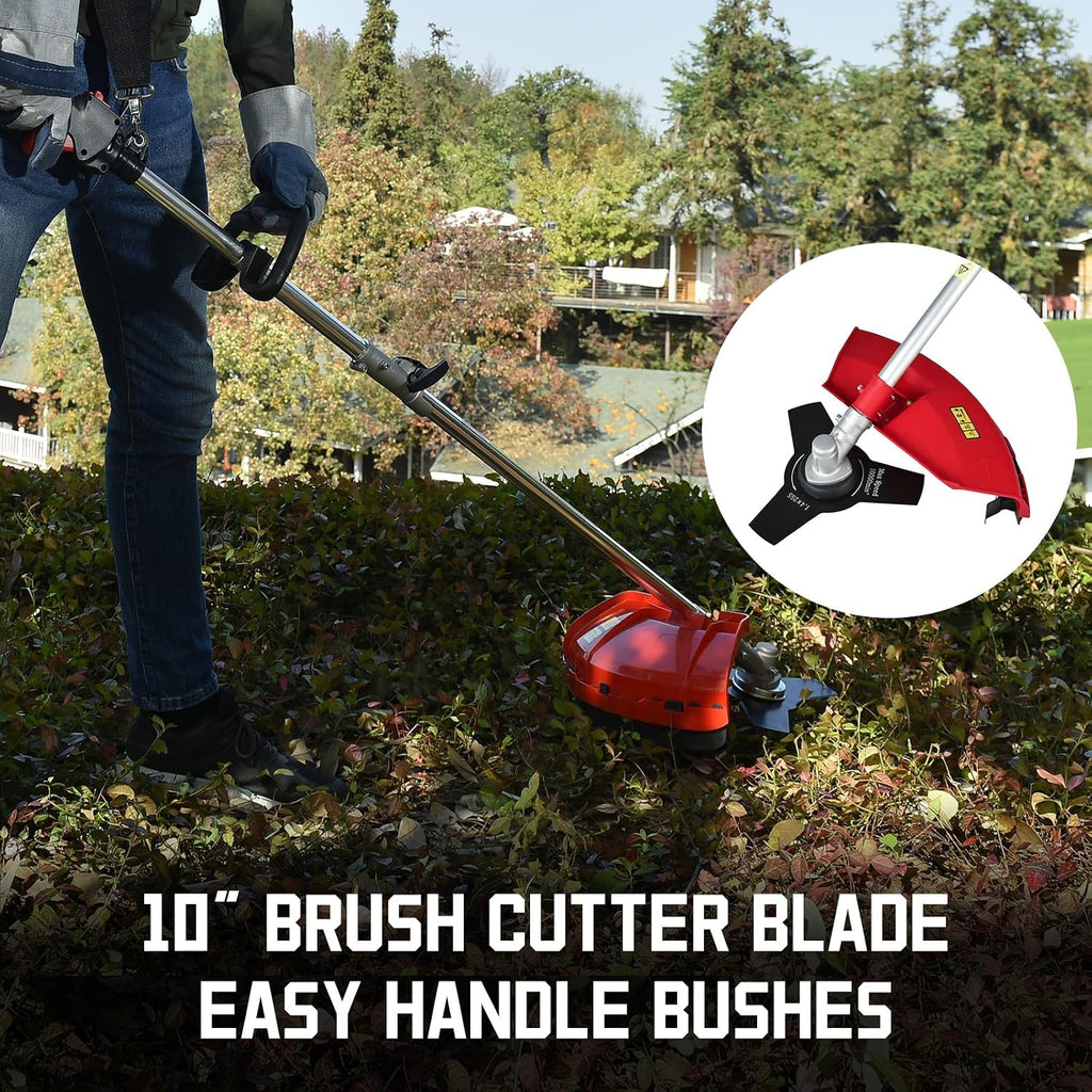 PowerSmart Gas Weed Wacker 2-Cycle 25cc Gas String Trimmer/Edger 16' and 10' Brush Cutter & Shoulder Strap Included