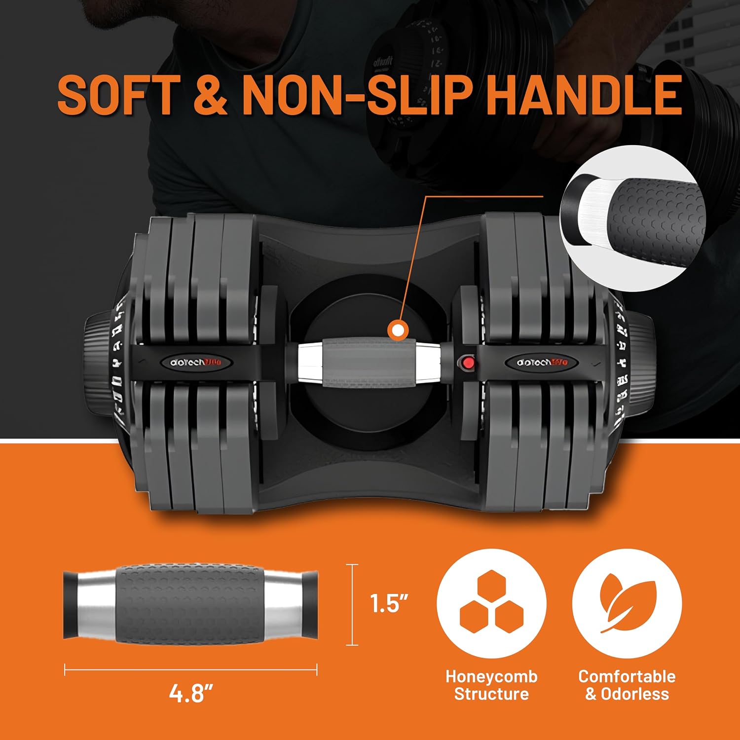 ATIVAFIT Adjustable Dumbbells Set of 2, 5–88LB Quick Adjust Free Weights with Double Safety Lock & Anti-Slip Steel Handle, Space Saving Home Gym Equipment for Full Body Strength Training
