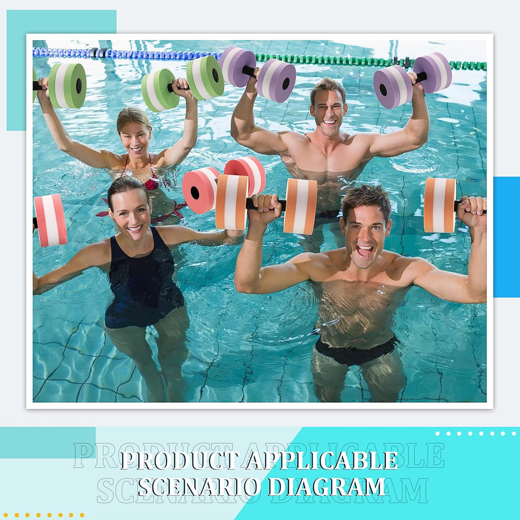 Shappy Water Weight Aquatic Exercise Dumbbells for Pool Macaron Color Aerobics Equipment EVA Foam Dumbbells Aquatic Exercise Equipment Hand Bar