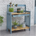 Plant Stand Indoor, Wood Plant Stand, Garden Potting Bench Table, Tool Storage Rack,with Drawer/Adjustable Shelf Rack/Removable Sink