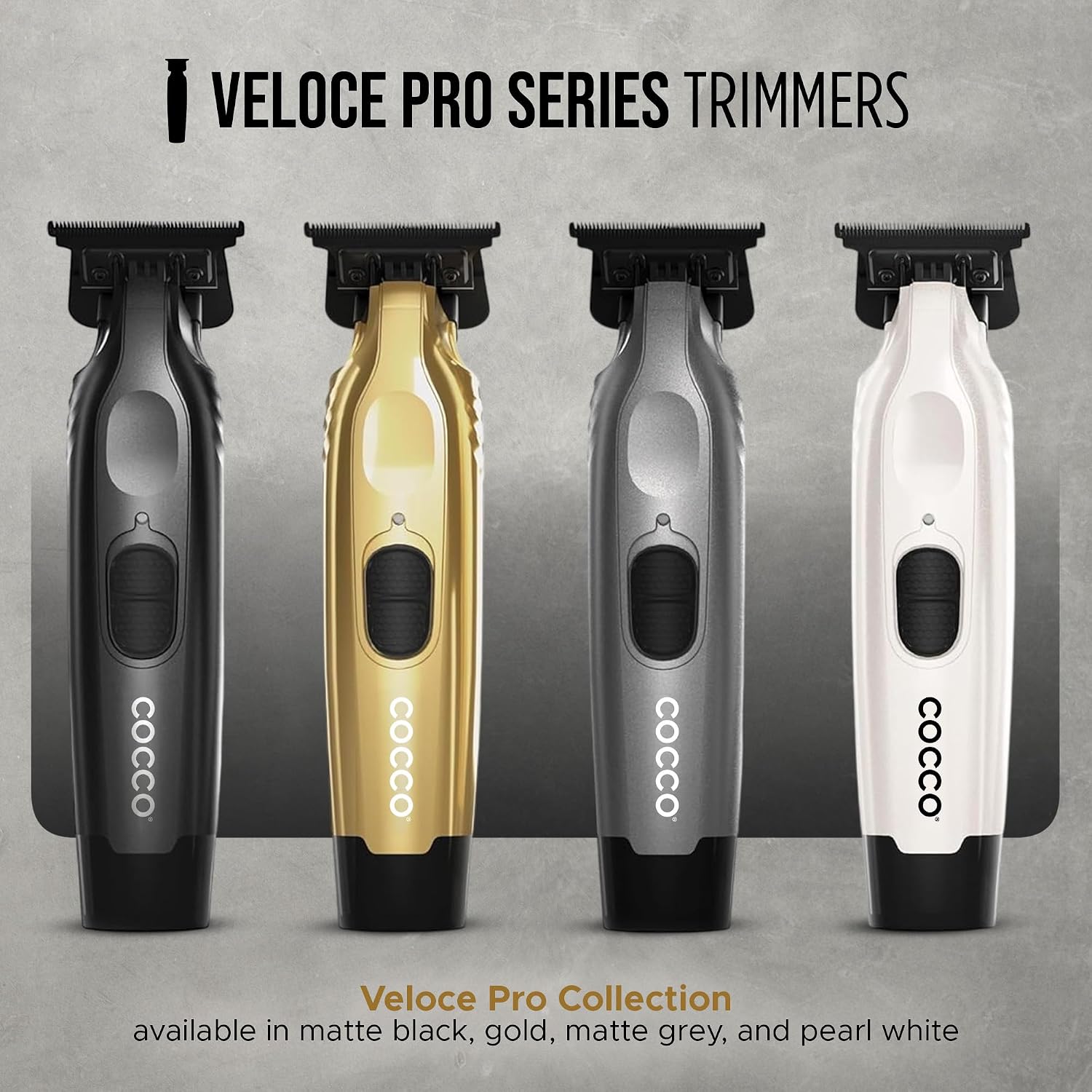 Cocco Veloce Pro Trimmer, Digital Gap Ambassador DLC Blade Edger | High-Torque Brushless BLDC Motor, Cordless, All-Metal Design, Lithium-Ion Battery, Charging Base Included