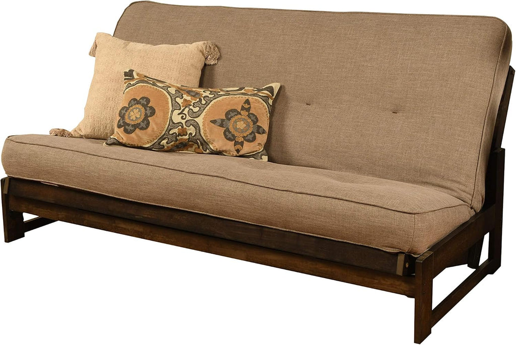 KODIAK FURNITURE Aspen Full-Size Futon Mattress, Beige Linen