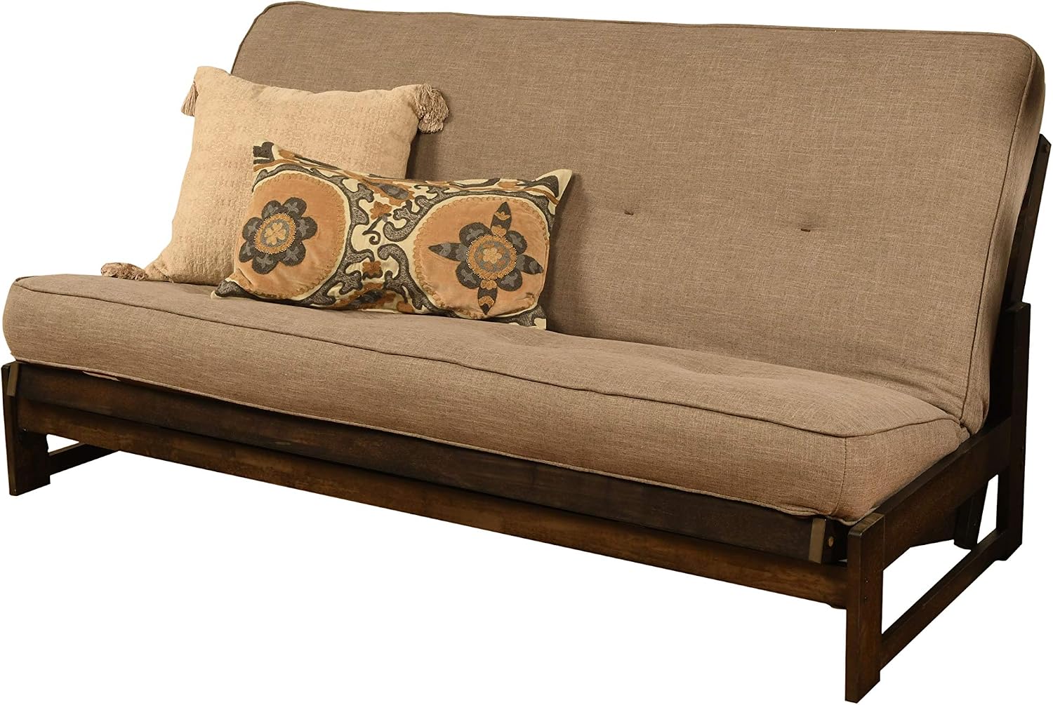 KODIAK FURNITURE Aspen Full-Size Futon Mattress, Beige Linen