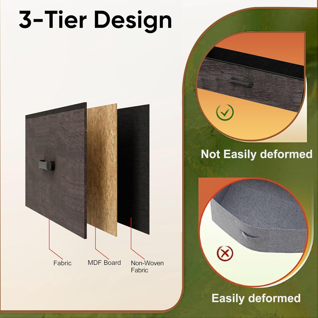 Dresser for Bedroom Grey Bedroom Dresser with LED Lights and Charging Station, 8 Long Fabric Drawers Dressers, Vertical Chest of Drawers Storage Organizer TV Stand for up to 60' TV for Living Room