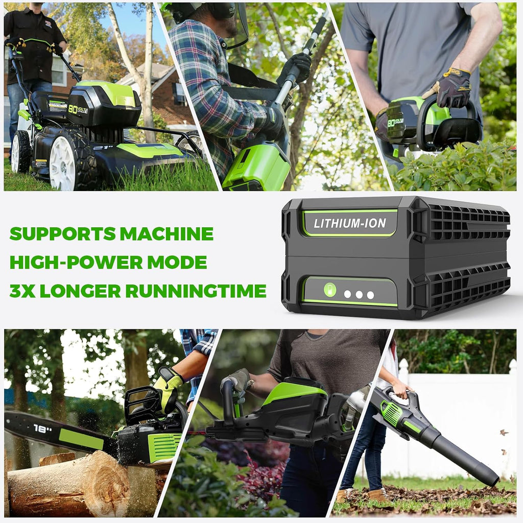 Futurebatt Pack 2 80V Battery for Greenworks Pro 3500mAh Compatible with Greenworks Pro 80 Volt Battery Replacement GBA80500 GBA80400 GBA80300 GBA80250 GBA80200 Max Cordless Power Tools