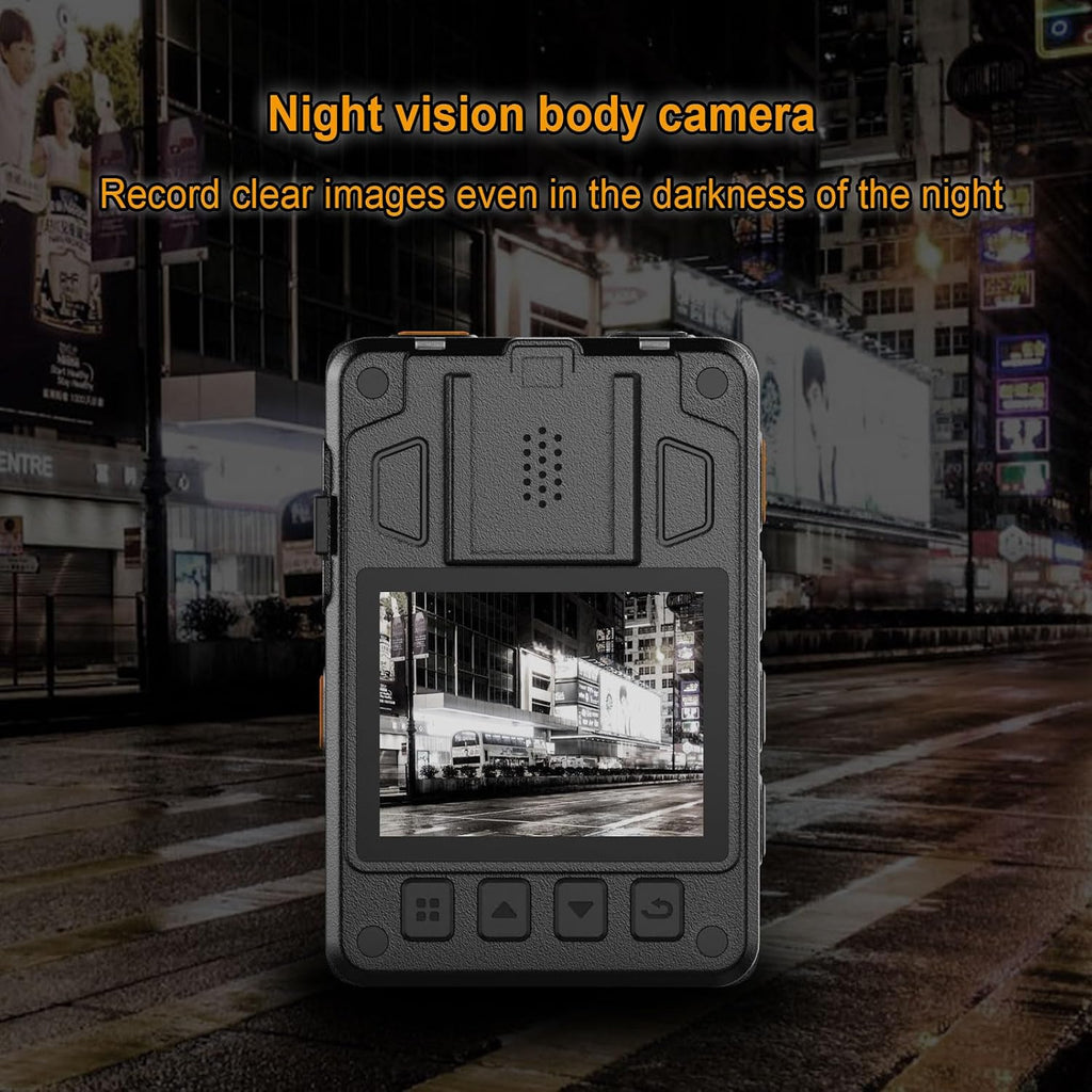 KP22 2.5K Body Cameras,128GB,1512P,H.265,Night Vision,14H Video Record,60FPS,GPS,Pre-Recording,with Car Suction for Dashcams, Security,Law Enforcement, Outdoor Work