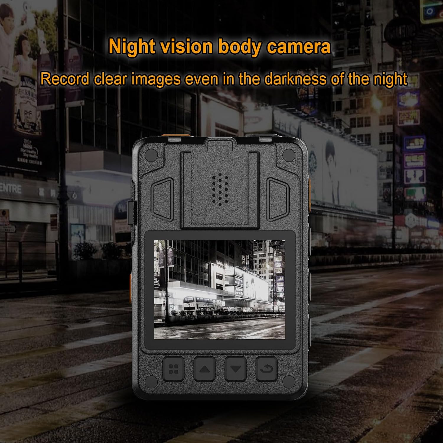 KP22 2.5K Body Cameras,128GB,1512P,H.265,Night Vision,14H Video Record,60FPS,GPS,Pre-Recording,with Car Suction for Dashcams, Security,Law Enforcement, Outdoor Work