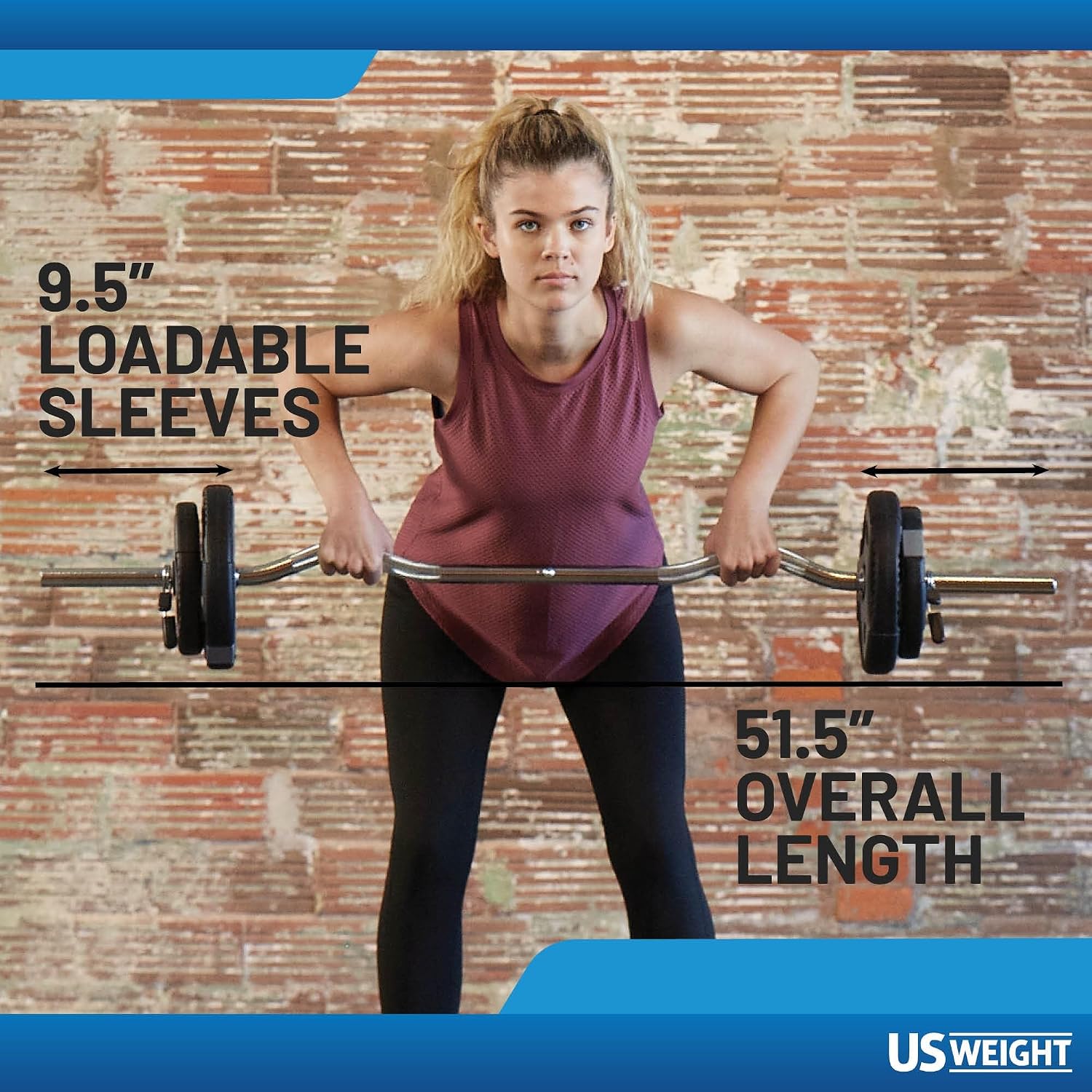 US Weight Weight Set for Home Gym - Barbell, Curl Bar or Multi-Use Options - Various Weight Options