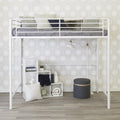 Home Accent Furnishings Full Size Loft Bed-White Metal Finish