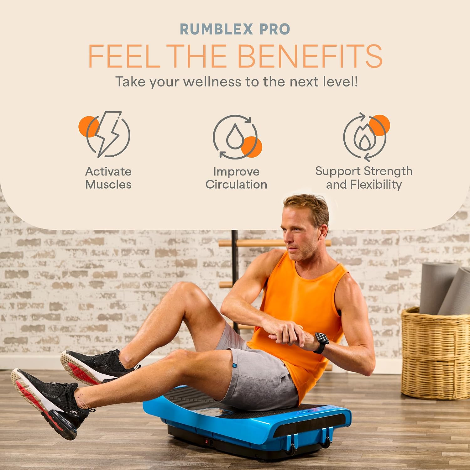 Lifepro 4D Vibration Plate Exercise Machine — Triple Motor, 7 Presets, 60 Speeds Rumblex Plus/Pro Vibrating Platform with Wrist Remote — Whole Body Shaker Vibration Plate for Lymphatic Drainage