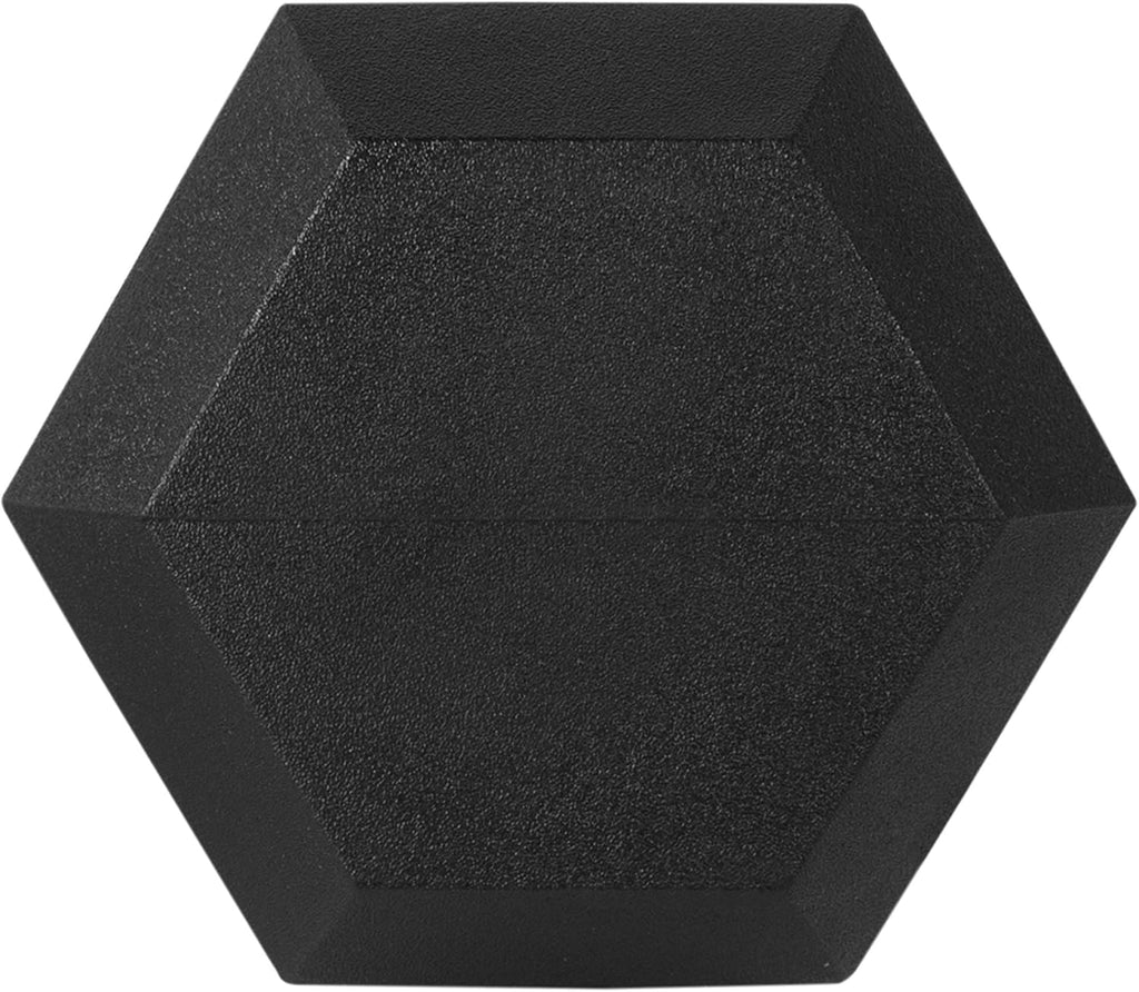 WF Athletic Supply Rubber Coated Solid Steel Cast-Iron Pair Dumbbells, Rubber Hex Dumbbells, Hex Weights Dumbbells for Muscle Toning, Full Body Workout, Home Gym Dumbbells, Pair