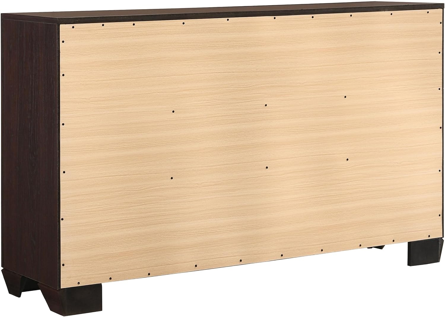 Coaster Home Furnishings Dorian Transitional 4-Piece Bedroom Set Leatherette Upholstered Full Size Panel Bed Frame 46-inch Headboard Dark Cocoa 300762F-S4