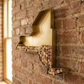 NEONSİGN New York State Map Wine Cork Holder Metal New York Decor Sign Wine Bar Pub Home Decoration (Gold, 24 inch)