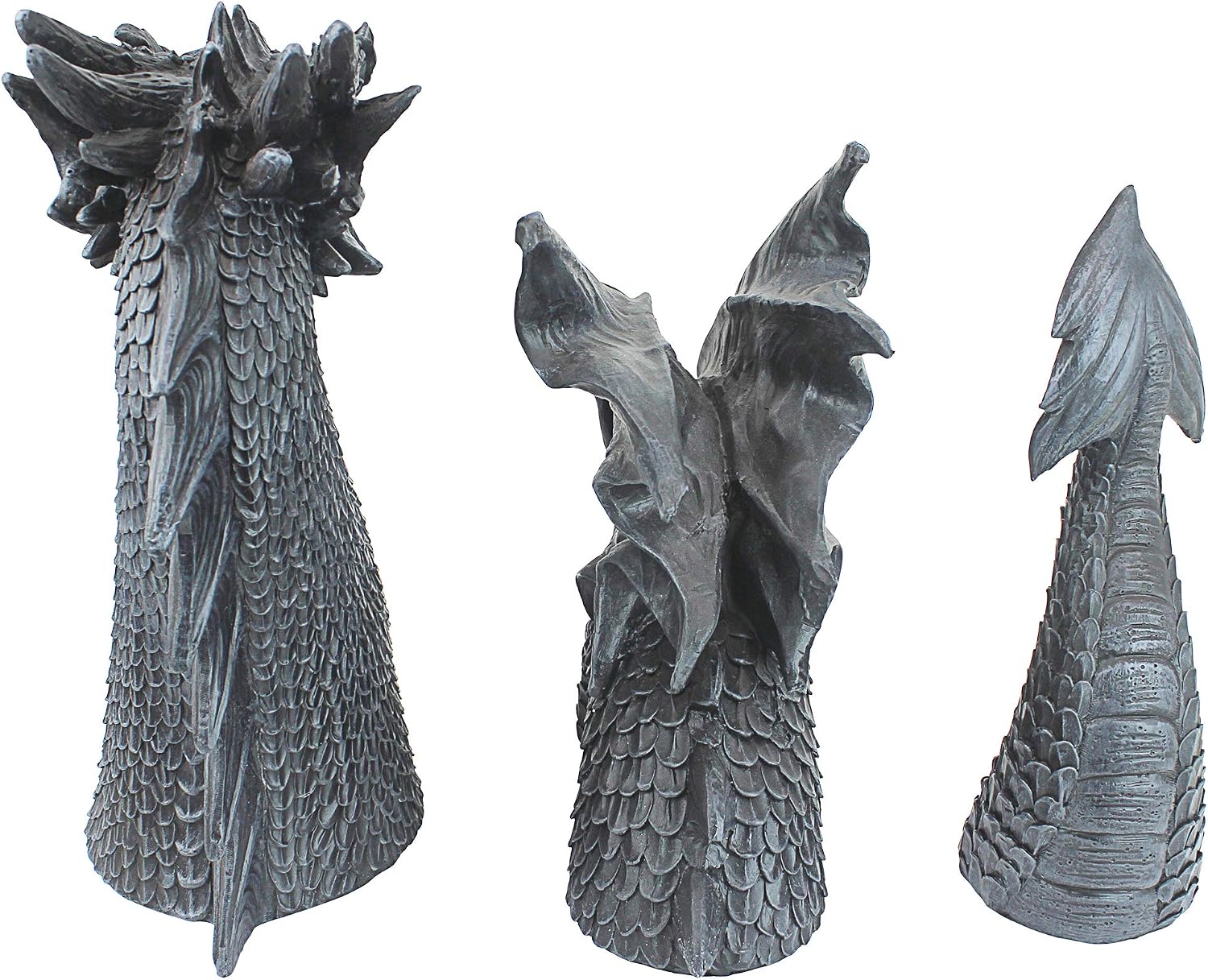 Design Toscano The Dragon of Falkenberg Castle Moat Lawn Garden Statue, 28 Inch Long, 14 Inch Tall, Cast Stone Resin, Gray Stone Finish