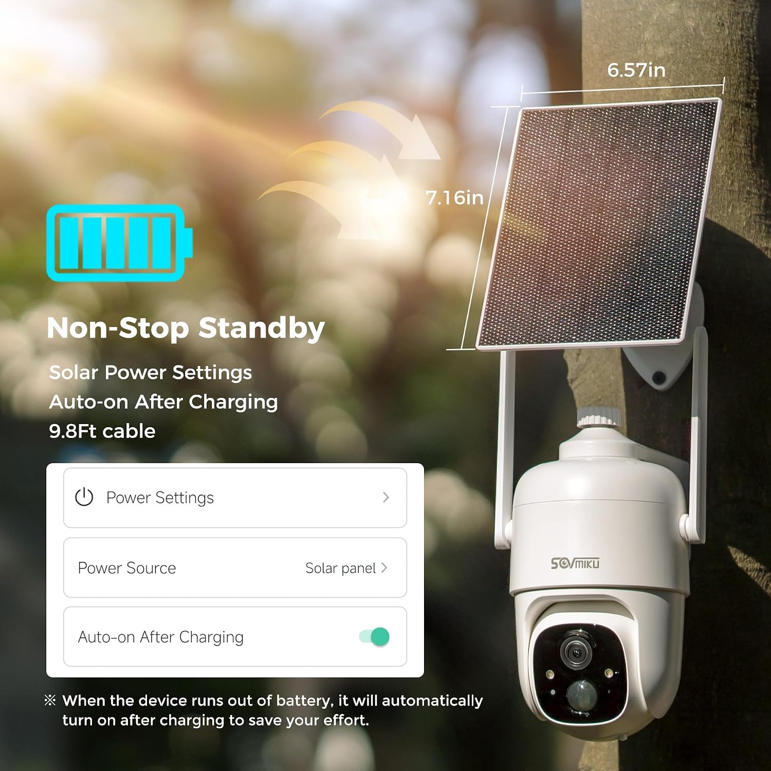 SOVMIKU Vicohome AI 2K Solar Security Camera Wireless Outdoor & Doorbell, Two Way Audio,Motion Detection, 360° View,Easy to Setup,Color Night Vision,Audible Flashlight Siren