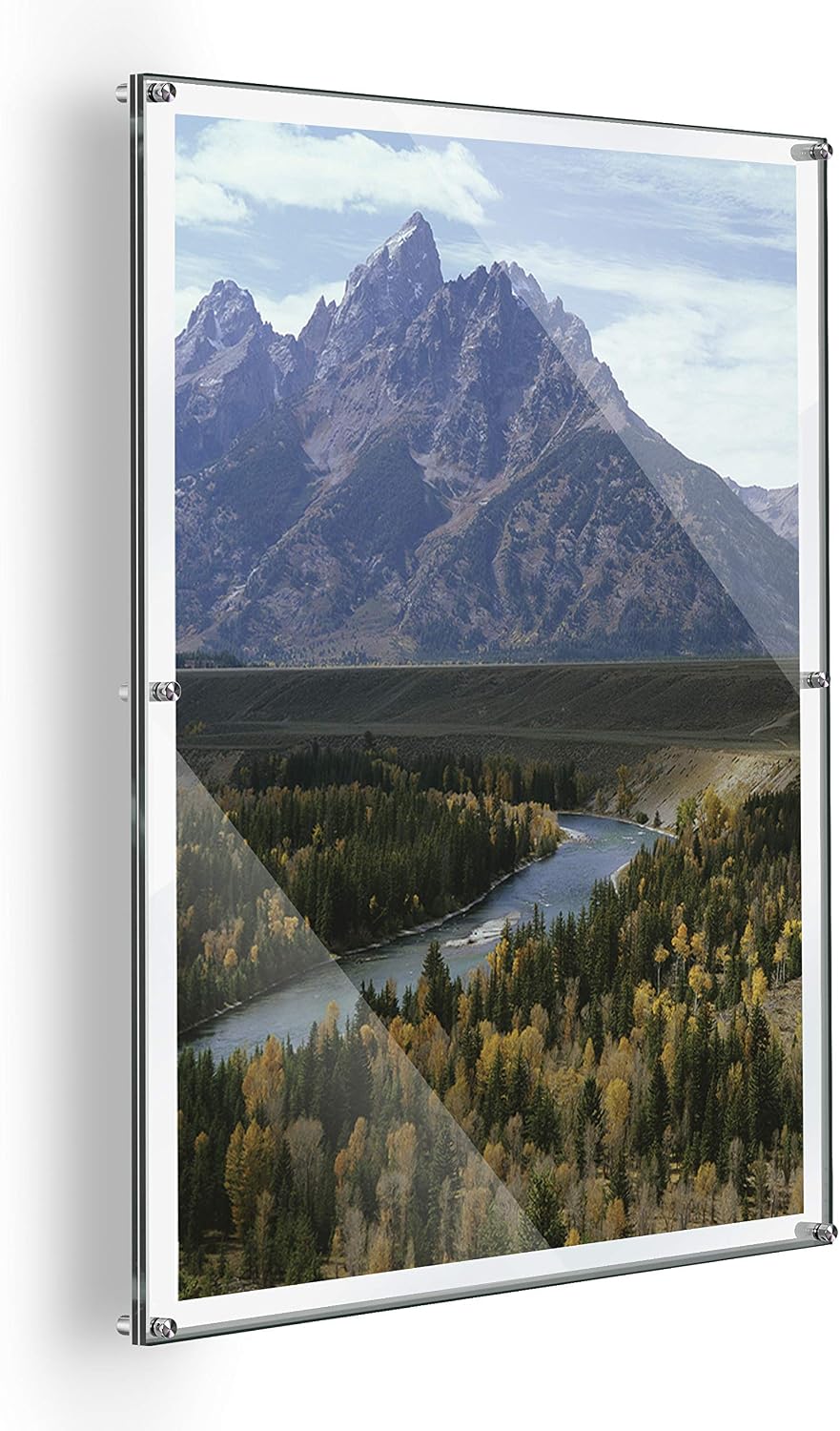Deluxe Acrylic Standoff Wall Frame, Clear (24' x 36')