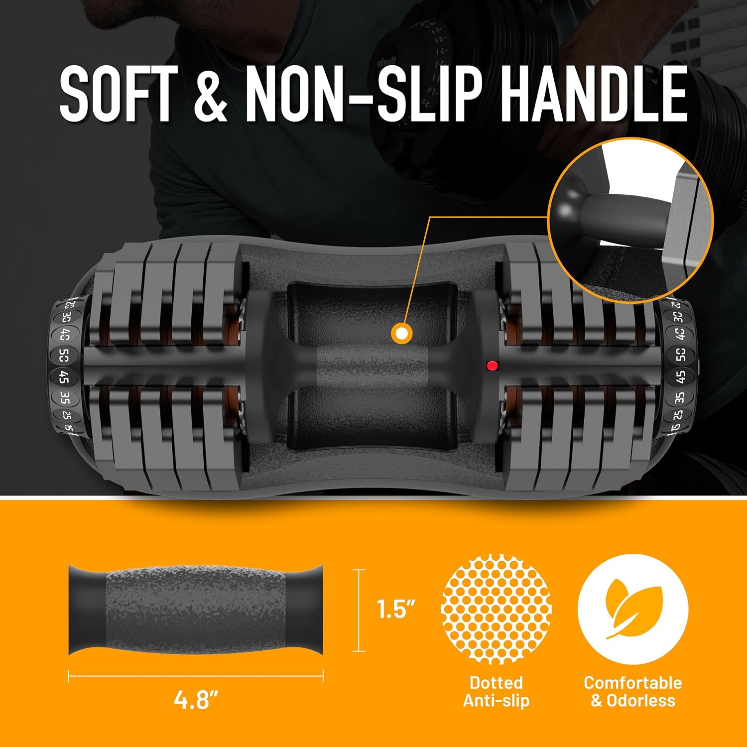ATIVAFIT Adjustable Dumbbells Set of 2, 5–88LB Quick Adjust Free Weights with Double Safety Lock & Anti-Slip Steel Handle, Space Saving Home Gym Equipment for Full Body Strength Training