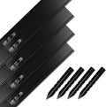 Dreamscape SlideEdge Aluminum Landscape Edging - 15 Strips, 7'10'ft Each (117.5ft Total), Black Paint - Professional Quality Landscaping Border, Metal Divider for Lawn, Garden, Flowerbed