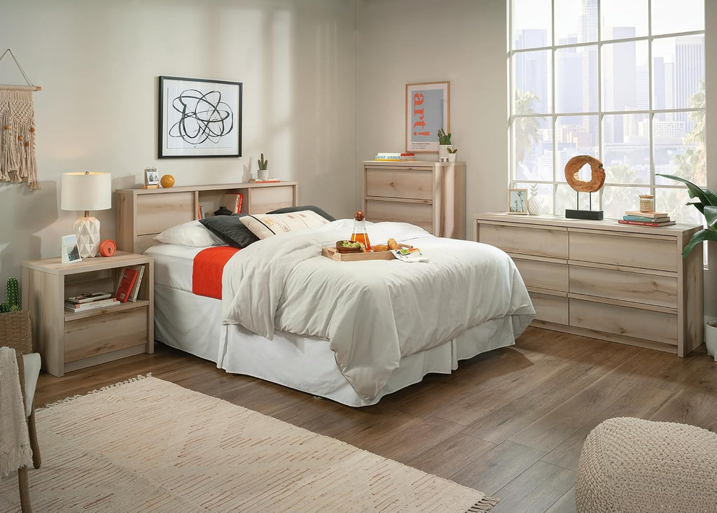Sauder Harvey Park 6 Drawer Dresser for Bedroom Wooden Dressers & Chest of Drawers, in Pacific Maple