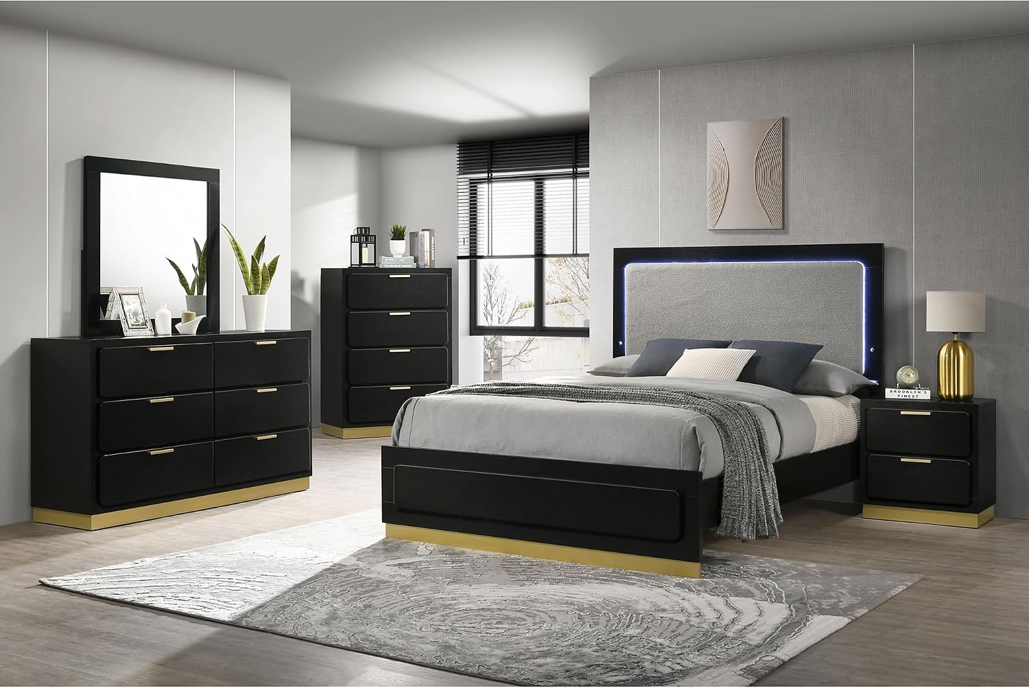 Black 5 King Bedroom Set