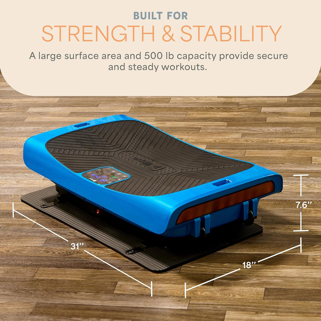 Lifepro 4D Vibration Plate Exercise Machine — Triple Motor, 7 Presets, 60 Speeds Rumblex Plus/Pro Vibrating Platform with Wrist Remote — Whole Body Shaker Vibration Plate for Lymphatic Drainage