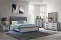 Grey Black 5PC.King Bedroom Set
