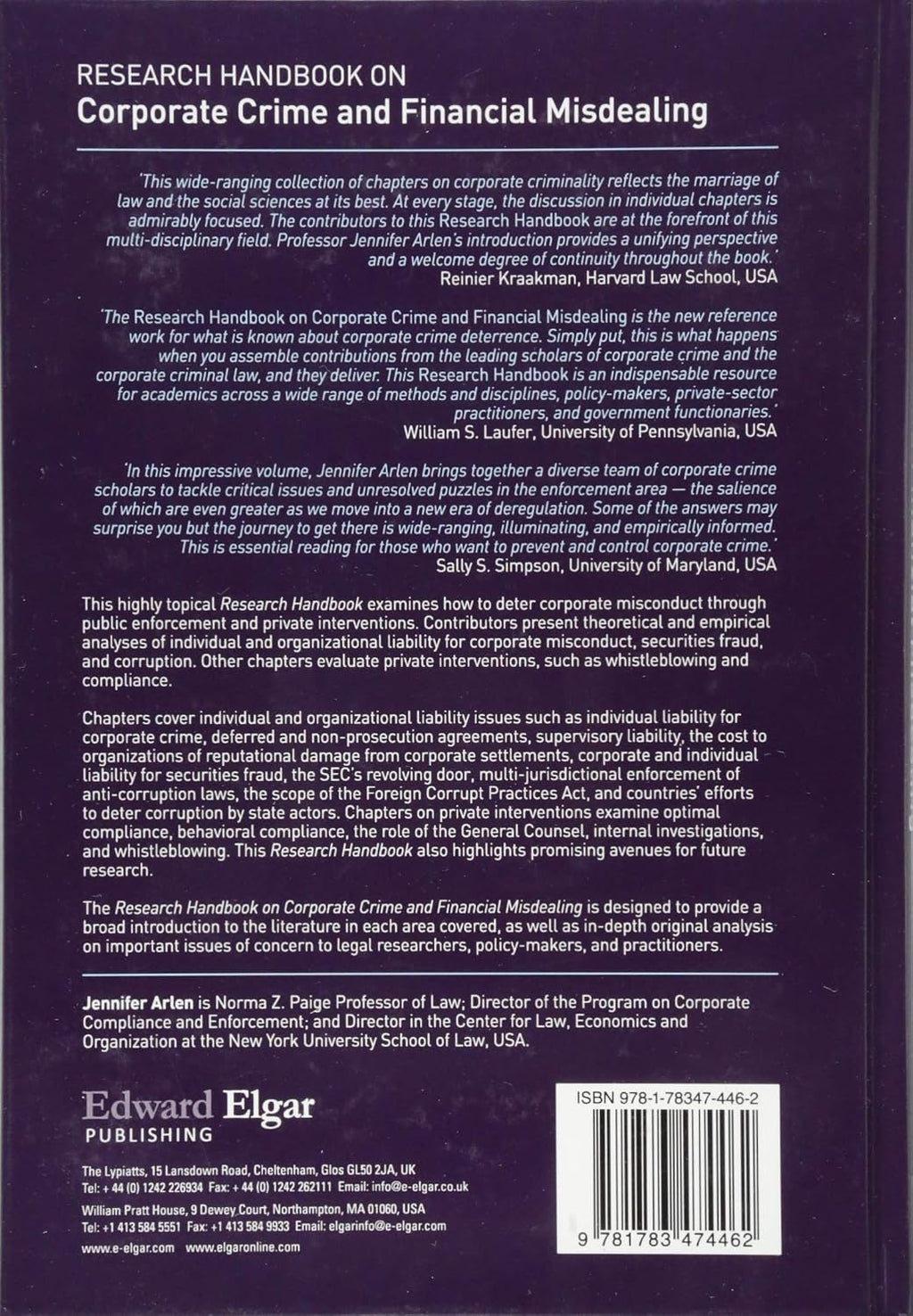 Research Handbook on Corporate Crime and Financial Misdealing (Research Handbooks in Corporate Law and Governance series)